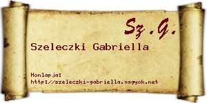 Szeleczki Gabriella névjegykártya