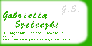 gabriella szeleczki business card